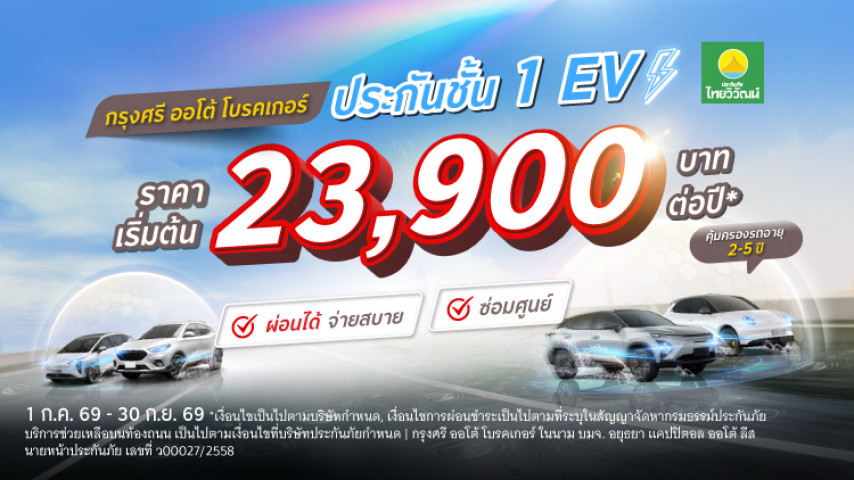ประกันชั้น 1 EV โดยบริษัท ประกันภัยไทยวิวัฒน์ จำกัด (มหาชน)